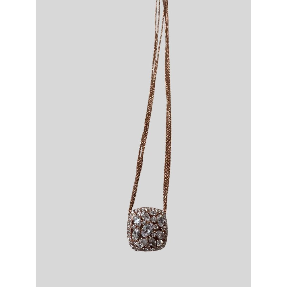 Giani Bernini 18K Rose Gold Over Sterling Silver Cubic Zirconia Pendant Necklace - Picture 13 of 13